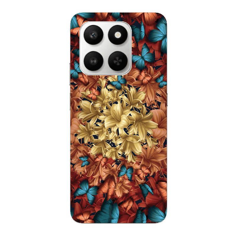 Honor Magic 400 Smart Blue butterflies Transparent Silicone TPU Θήκη